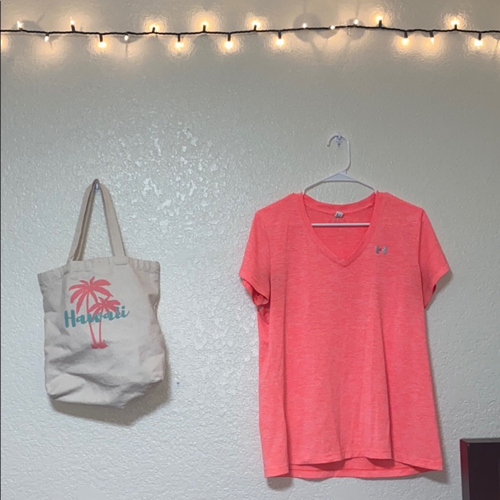 Coral pink workout top